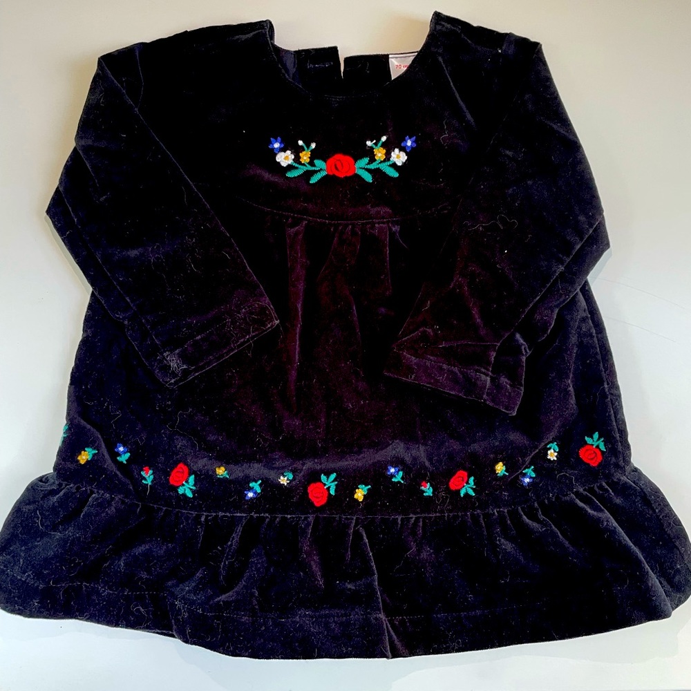 Hanna Andersson black velvet dress